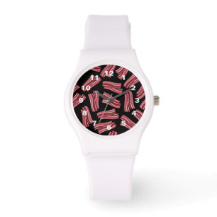 Bacon Strips Patroon Horloge