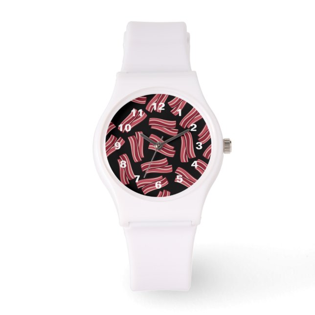 Bacon Strips Patroon Horloge (Voorkant)