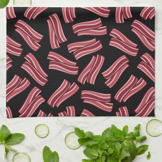 Bacon Strips Patroon Theedoek (Gevouwen)