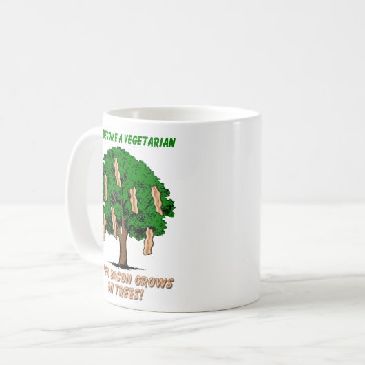 Bacon Tree Funny Mug Humour (Devant gauche)
