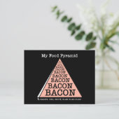 Bacon Voedselpiramide Briefkaart (Staand voorkant)