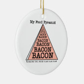Bacon Voedselpiramide Keramisch Ornament (Rechts)