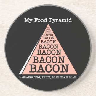 Bacon Voedselpiramide Zandsteen Onderzetter