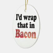 Bacon Wrap Keramisch Ornament (Links)