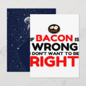 Bacon wrong right funny_ kaart (Voorkant / Achterkant)