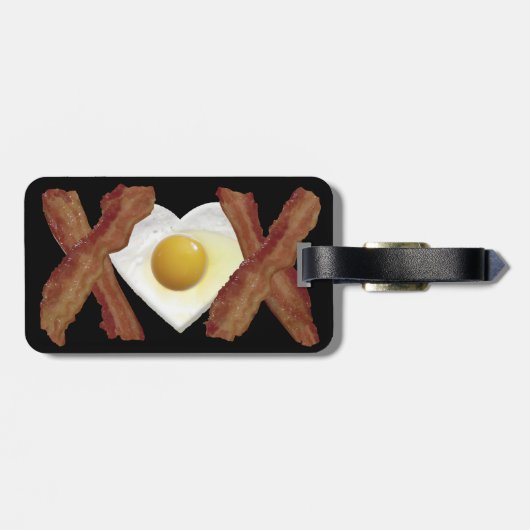 Bacon X O X LOVE Bagagelabel (Achterkant horizontaal)