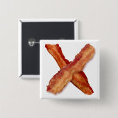 Bacon X O X LOVE Vierkante Button 5,1 Cm (Voorkant /achterkant)