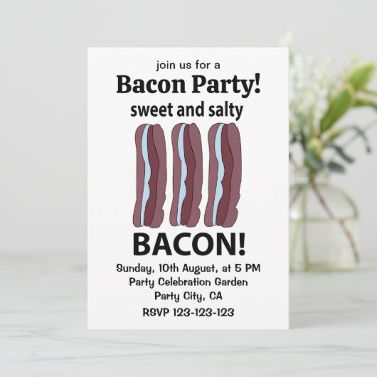 Bacon zoete en zoute bacon kaart (Staand voorkant)