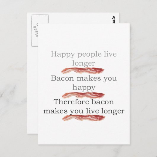baconlogicwithbacon briefkaart (Voorkant / Achterkant)