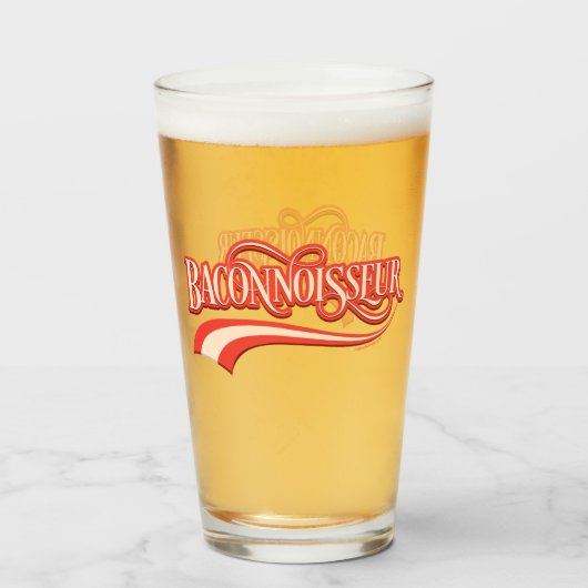 Baconnoisseur (amant bacon) verre (Devant (rempli))