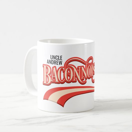Baconnoisseur (amoureux du bacon) tasse à café (Devant gauche)