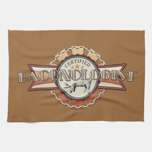 Baconoloog Bacon LOVE-gecertificeerd Theedoek (Horizontaal)
