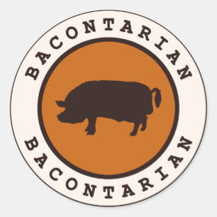 Bacontarian Ronde Sticker