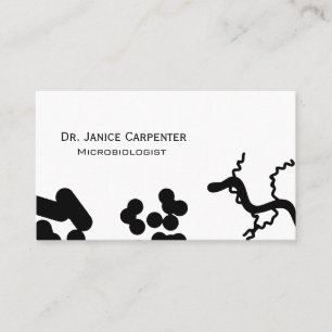 Bacteria Medical Micro Black & White Visitekaartje