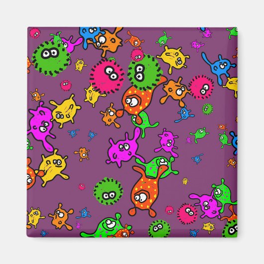 Bacteria Wallpaper Magneet (Voorkant)