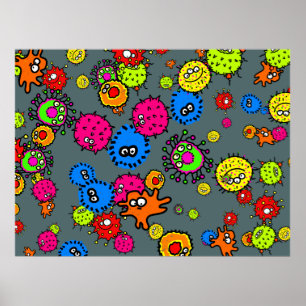 Bacteria Wallpaper Poster