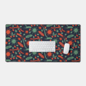 Bactérie lumineuse Microorganisme vert rouge (Clavier et souris)