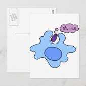 Bacterie Phagocytose Briefkaart (Voorkant / Achterkant)