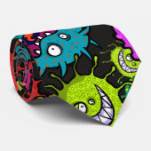 Bacteriële epizoötische Cartoon kiemexplosie Stropdas (Opgerold)