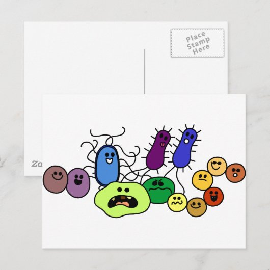Bacteriën Briefkaart (Voorkant / Achterkant)