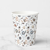 Bacteriën en viruspatroonpatronen papieren bekers (Rechts)