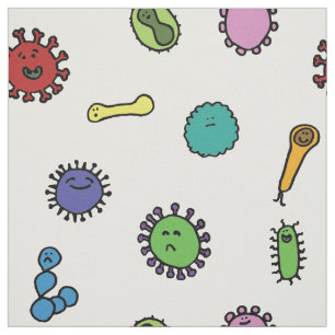 Bacteriën en virussen, kinder patroon stof
