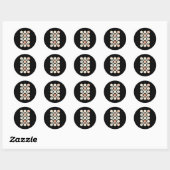 Bacteriën Microbiologie Bacterie Wetenschap Tiny M Ronde Sticker (Vel)