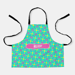 Bacteriën Navy Roze Minimaal Patroon Schort