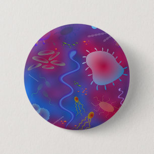 Bacteriën Ronde Button 5,7 Cm