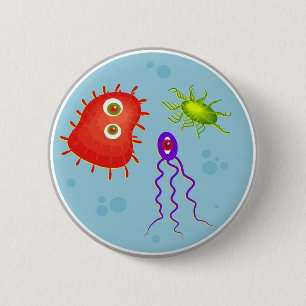 Bacteriën Ronde Button 5,7 Cm
