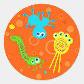 Bacteriën Ronde Sticker (Voorkant)