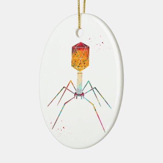 Bacteriofaag Keramisch Ornament (Links)
