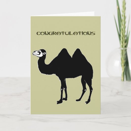 Bactrian Camel Congratulations Card Kaart (Voorkant)