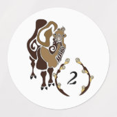 Bactrian Camel Monogram Labels (Design 2)