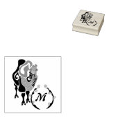 Bactrian Camel Monogram Rubberstempel (Gestempeld)