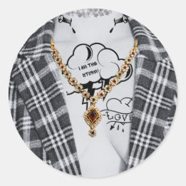 Bad and Boojee Gotische Halloween-zegels Ronde Sticker