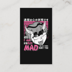 Bad Anime Girl Otaku Angry Manga Devil Visitekaartje