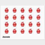 Bad Apple Fun Fruit Slogan Ronde Sticker (Vel)