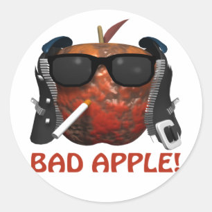 Bad Apple Ronde Sticker