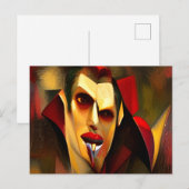Bad Art #4 : Carte postale Vampire bizarre (Devant / Derrière)