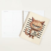 Bad Attitude Chat Mugshot - Drôle Feline Design (Devant avec enveloppe)