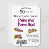 Bad Boy 50th Mannen Birthday Funny Face Cut-out Kaart (Achterkant)