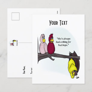 Bad Boys Witte Ansichtkaart Feestdagenkaart