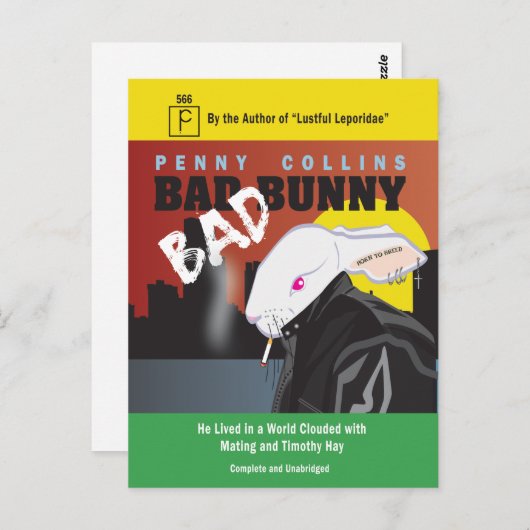 BAD BUNNY BRIEFKAART (Voorkant / Achterkant)