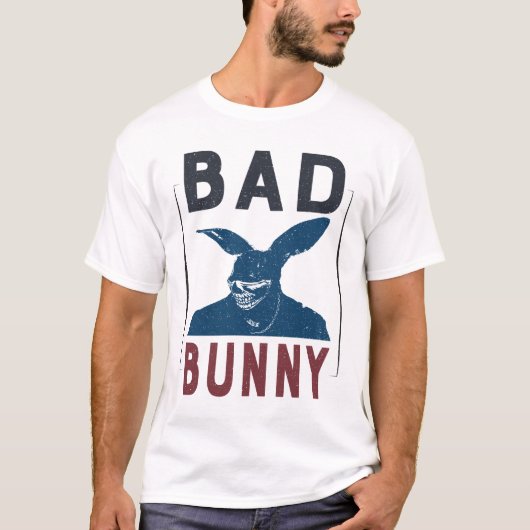 Bad Bunny Funny Hip Hop Rabbit Design Ideeën T-shirt (Voorkant)