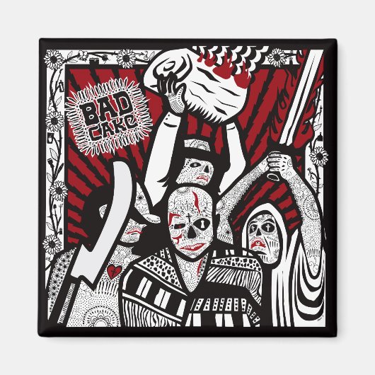 Bad Cake Album Hoesje Magnet Magneet (Voorkant)