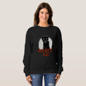 Bad Cat Kitty Custome Halloween Trui (Voorkant volledig)