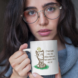 BAD CATTITUDE Funny Grumpy Cat Parent Extra Grote Beker