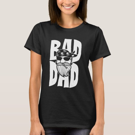 Bad Dad Biker Style Motorcycle Rider T-shirt (Voorkant)