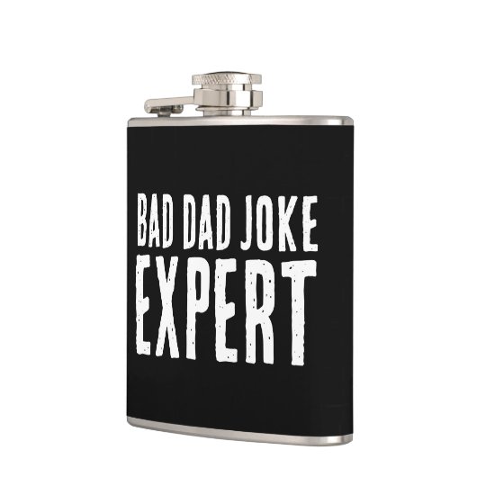 Bad Dad Joke Expert BOLD TYPOGRAFIE Heupfles (Links)